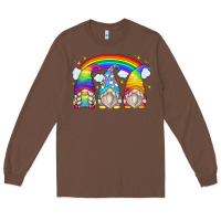 Chestnut rainbow gnomes Long Sleeve Tee - Zillion Design Studio