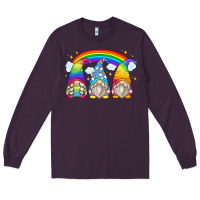 Plum rainbow gnomes Long Sleeve Tee - Zillion Design Studio
