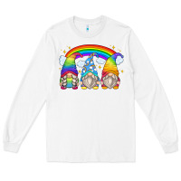 White rainbow gnomes Long Sleeve Tee - Zillion Design Studio