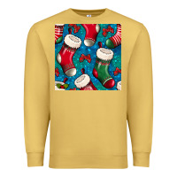 Antique Gold christmas socks seamless pattern Premium Sweatshirt - BundleAndBundleShop