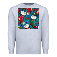 Heather Grey christmas socks seamless pattern Premium Sweatshirt - BundleAndBundleShop