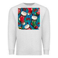 Oatmeal Heather christmas socks seamless pattern Premium Sweatshirt - BundleAndBundleShop