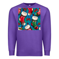 Purple christmas socks seamless pattern Premium Sweatshirt - BundleAndBundleShop