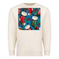 Sandshell christmas socks seamless pattern Premium Sweatshirt - BundleAndBundleShop