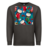 Smoke christmas socks seamless pattern Premium Sweatshirt - BundleAndBundleShop
