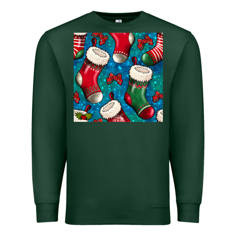 Christmas Socks Seamless Pattern Premium Sweatshirt by BundleAndBundleShop | Teevron