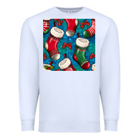 White christmas socks seamless pattern Premium Sweatshirt - BundleAndBundleShop