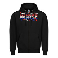 Black american nurse Zipper Hoodie - texasbilliewilder