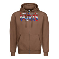 Chestnut american nurse Zipper Hoodie - texasbilliewilder