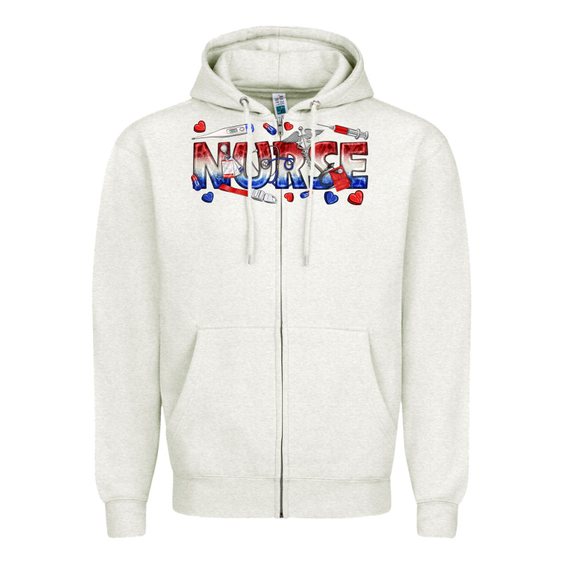 American Nurse Zipper Hoodie by texasbilliewilder | Teevron