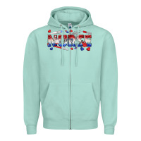 Seafoam american nurse Zipper Hoodie - texasbilliewilder
