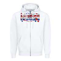 White american nurse Zipper Hoodie - texasbilliewilder