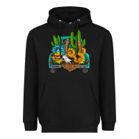 Black western truck Horseshoe Heavyweight Hoodie - HRA Design Shop