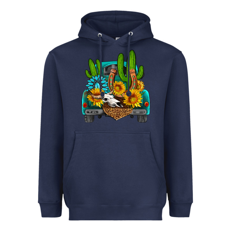 Western Truck Horseshoe Heavyweight Hoodie by HRA Design Shop | Teevron