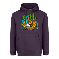 Plum western truck Horseshoe Heavyweight Hoodie - HRA Design Shop