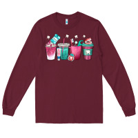 Burgundy dentist coffee cups Long Sleeve Tee - texasbilliewilder