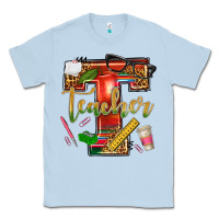 Dusty Blue western teacher Classic Tee - texasbilliewilder
