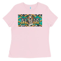Bubblegum Pink english bulldog mom  license plate template Ladies Tee - BarkalooDesign