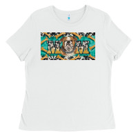 White english bulldog mom  license plate template Ladies Tee - BarkalooDesign