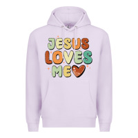 Lilac jesus loves me Premium Hoodie - MaliasSmallBusiness