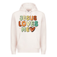 Pale Pink jesus loves me Premium Hoodie - MaliasSmallBusiness