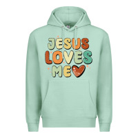 Seafoam jesus loves me Premium Hoodie - MaliasSmallBusiness