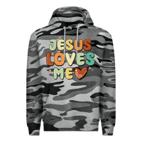 Slate Camo jesus loves me Premium Hoodie - MaliasSmallBusiness