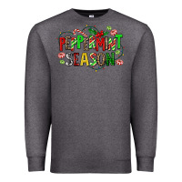 Charcoal Heather peppermint season Premium Sweatshirt - AdoDesignShop