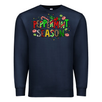 Navy peppermint season Premium Sweatshirt - AdoDesignShop