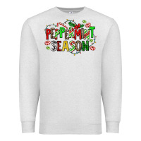 Oatmeal Heather peppermint season Premium Sweatshirt - AdoDesignShop