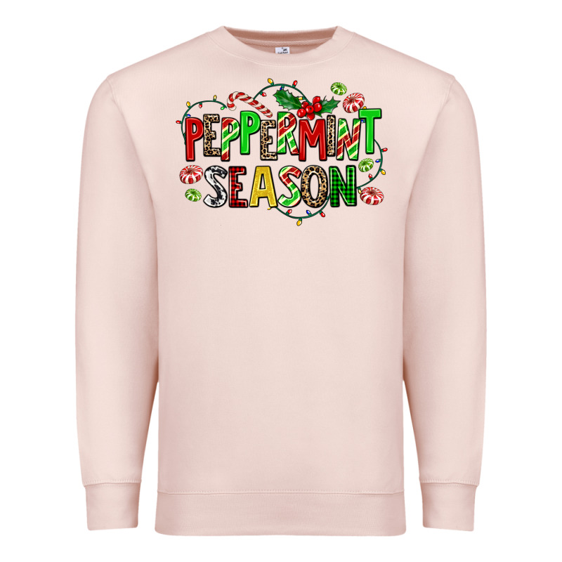 Peppermint Season Premium Sweatshirt by AdoDesignShop | Teevron