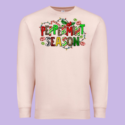 Peppermint Season Premium Sweatshirt Designed By Adodesignshop