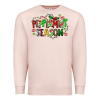 Pale Pink peppermint season Premium Sweatshirt - AdoDesignShop