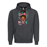 Smoke afro messy bun nurse life Zipper Hoodie - texasbilliewilder