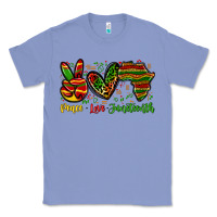 Colony Blue peace love juneteenth Classic Tee - Zillion Design Studio