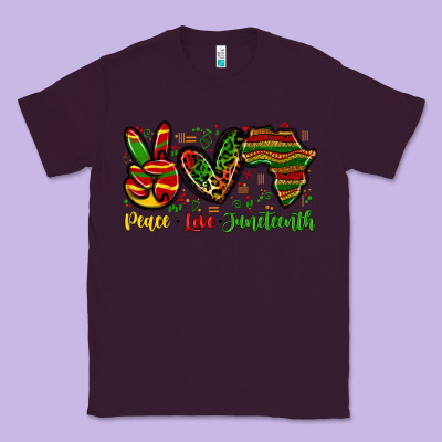 Classic Tee peace love juneteenth