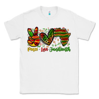 White peace love juneteenth Classic Tee - Zillion Design Studio