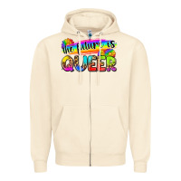 Sandshell the future is queer Zipper Hoodie - Zillion Design Studio