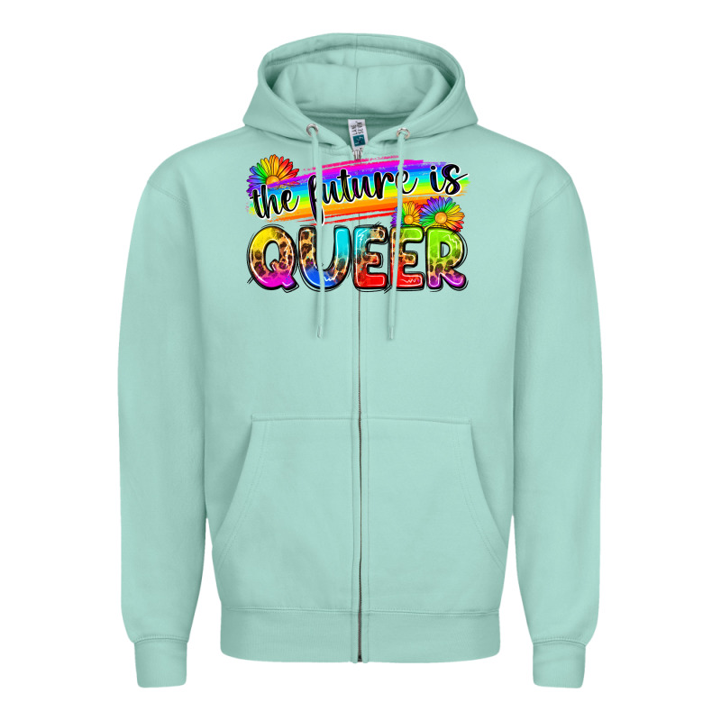The Future Is Queer Zipper Hoodie by Zillion Design Studio | Teevron