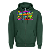 Sports Green the future is queer Zipper Hoodie - Zillion Design Studio