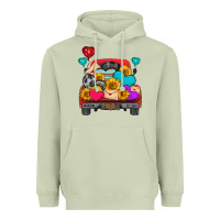 Matcha western truck with heart Heavyweight Hoodie - HRA Design Shop