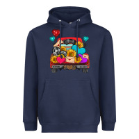 Navy western truck with heart Heavyweight Hoodie - HRA Design Shop