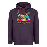 Plum western truck with heart Heavyweight Hoodie - HRA Design Shop