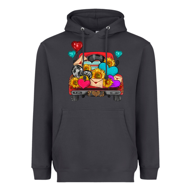 Western Truck With Heart Heavyweight Hoodie by HRA Design Shop | Teevron