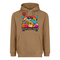 Toasted Coconut western truck with heart Heavyweight Hoodie - HRA Design Shop