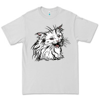 Dove Grey Drawing Cat Premium Tee - RacoonDesign
