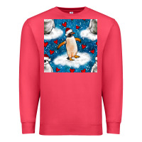 Cardinal christmas penguin and heart seamless pattern Premium Sweatshirt - BundleAndBundleShop