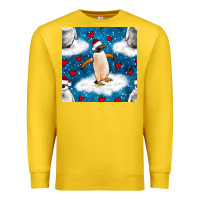Lemon christmas penguin and heart seamless pattern Premium Sweatshirt - BundleAndBundleShop