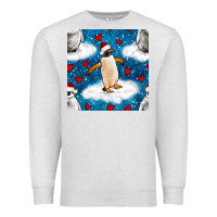 Oatmeal Heather christmas penguin and heart seamless pattern Premium Sweatshirt - BundleAndBundleShop