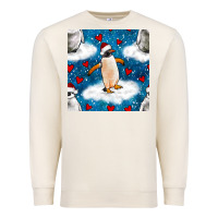 Sandshell christmas penguin and heart seamless pattern Premium Sweatshirt - BundleAndBundleShop